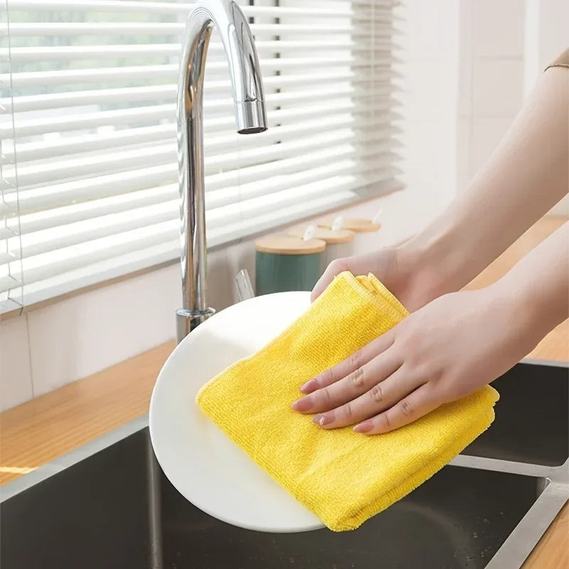 5/10-Pack Microfiber Cleaning Cloths | Absorbent Household Rags Microfiber Cleaning Cloth QXL