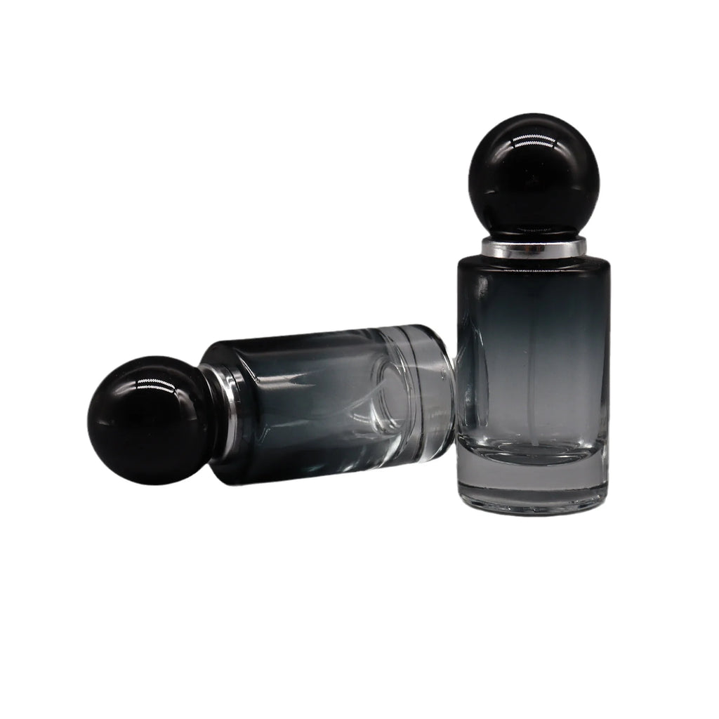 30ml Gradient Black Glass Perfume Spray Bottle | Refillable Perfume Atomizer Bottle QXL