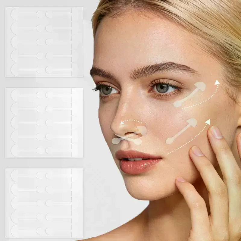 100-Pc Invisible Nose Wing Slimming Stickers | 10 Sheets Nose Shaping Sticker QXL