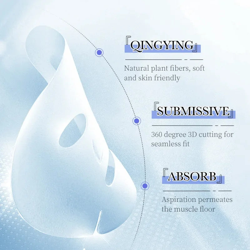 SADOER 10-Pack Hyaluronic Acid Face Masks – Firm & Hydrate Hydrating Face Mask QXL