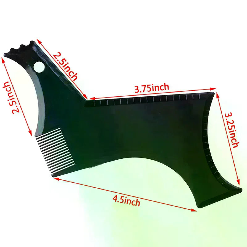 Men's Beard Shaping Template Stencil & Styling Comb Tool Beard Shaping Comb QXL