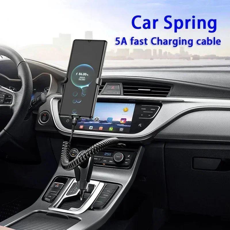 Retractable USB-C Cable 5A Fast Charging | 1m & 1.5m USB-C Charging Cable QXL
