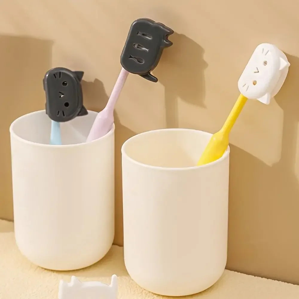 4-Pack Cat Shape Toothbrush Head Covers – Dustproof Case Toothbrush Head Cover QXL