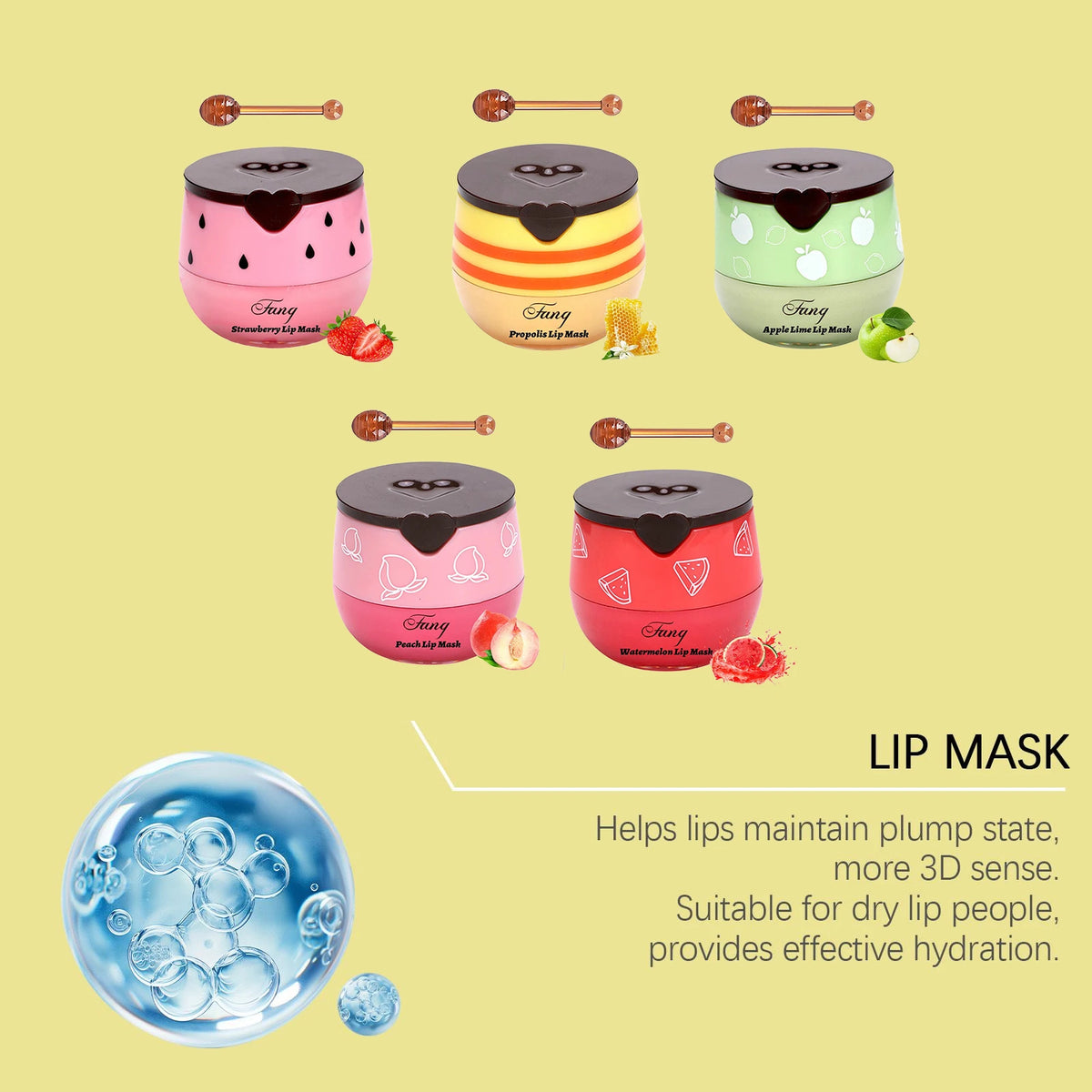 Propolis Lip Mask Stick | Overnight Hydrating Lip Balm 5.5g Lip Mask Stick QXL