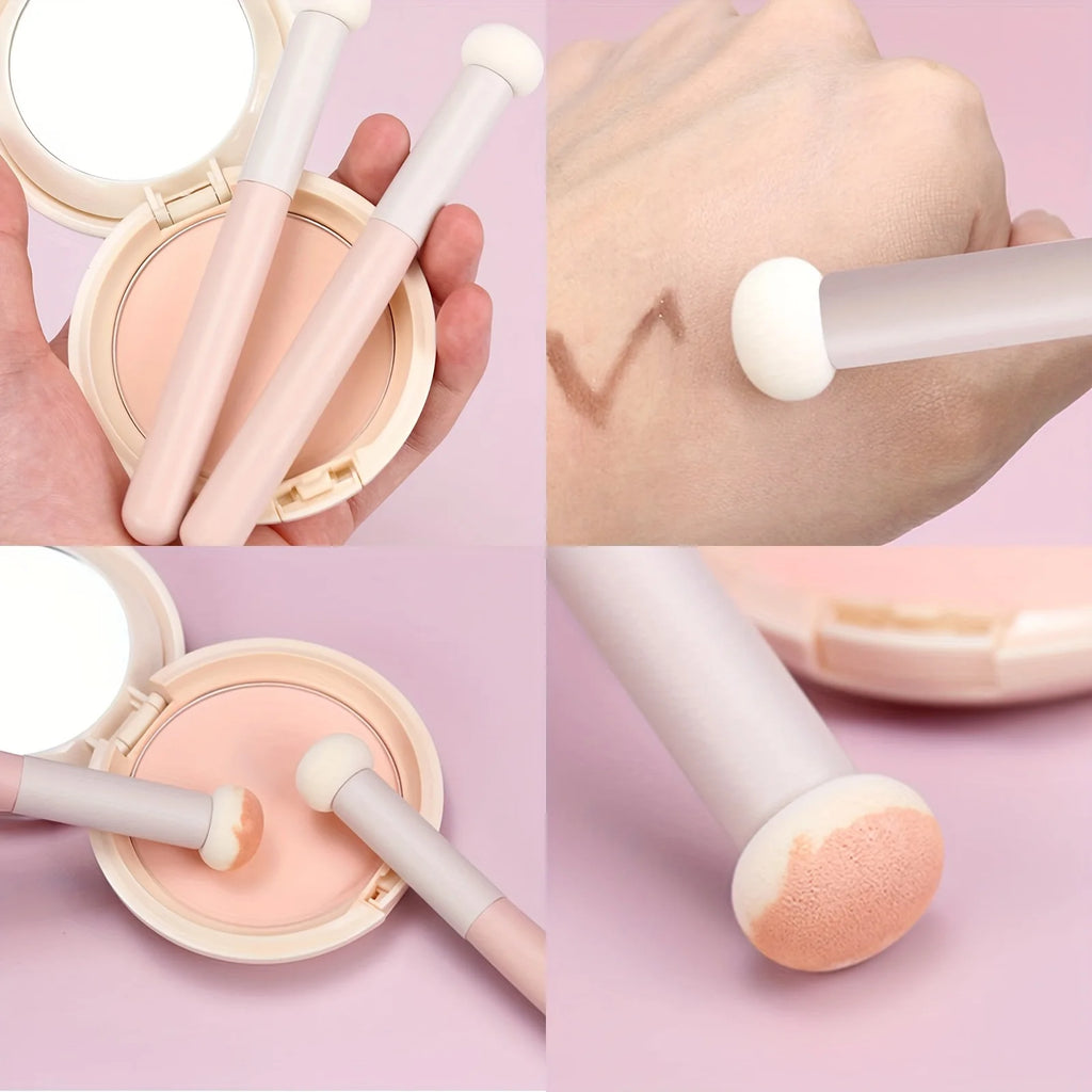 3-Pc Mushroom Sponge Makeup Brush Set – Concealer & Contour Sponge Makeup Brushes QXL