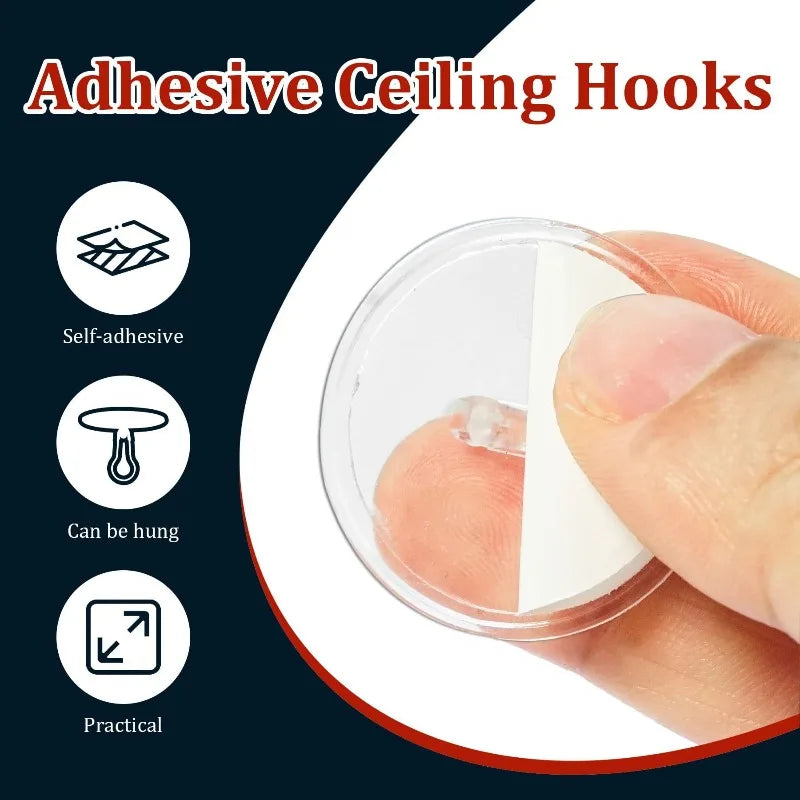 Self-Adhesive Ceiling Hooks | Stainless Steel Suction Cups Adhesive Ceiling Hooks QXL