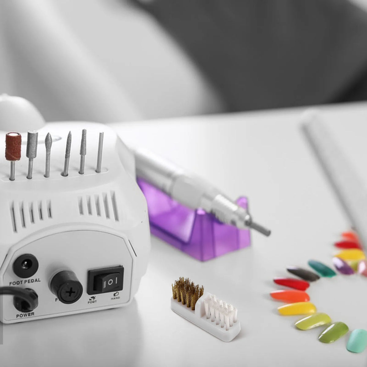 Nail Drill Bit Cleaning Brush | Copper Wire Bristles Nail Drill Bit Brush QXL