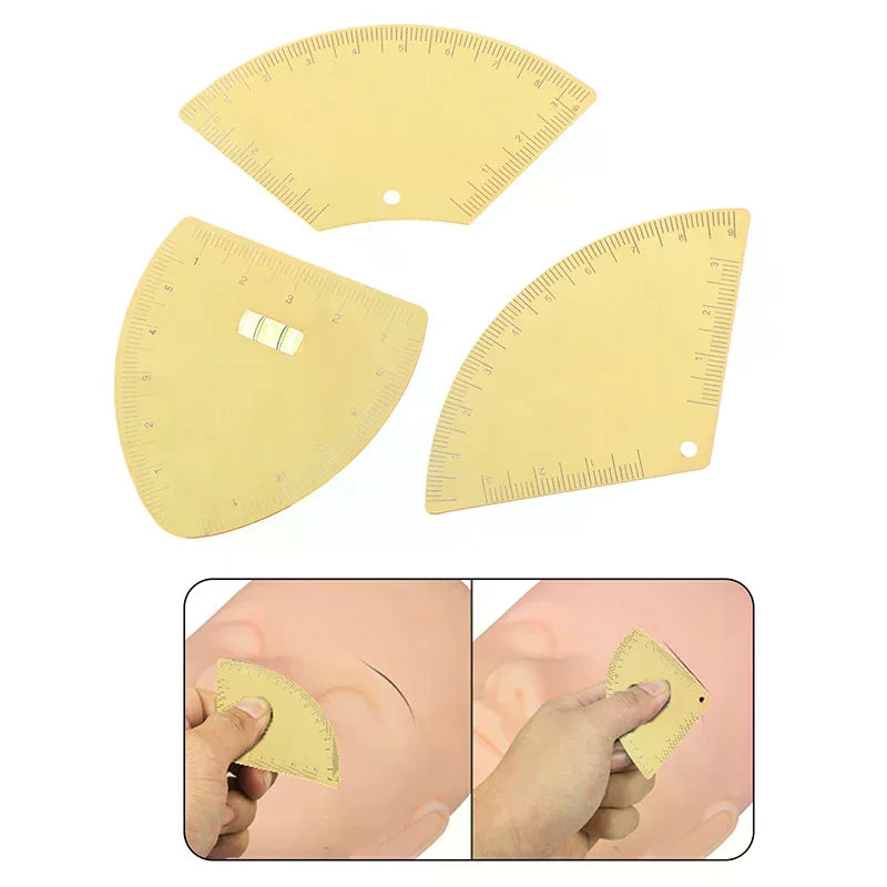 Metal Eyebrow Mapping Ruler | Brow Shaping & Stencil Tool Eyebrow Mapping Ruler QXL