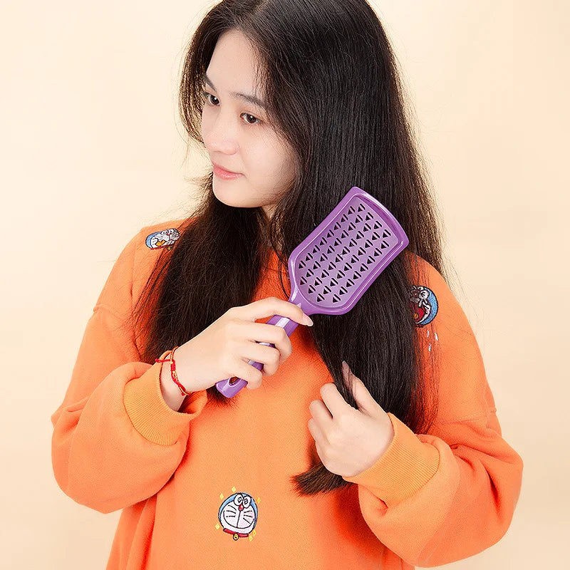 Diamond Hollow Shield Comb | Colour-Changing Detangling Hair Detangling Comb QXL