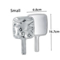 Silver HD Retro Handheld Makeup Mirror | Concave Convex Design Handheld Makeup Mirror QXL Small