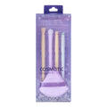Portable Mini Macaron Makeup Brush Set – 4-Piece Eye Kit Makeup Brush Set QXL purple