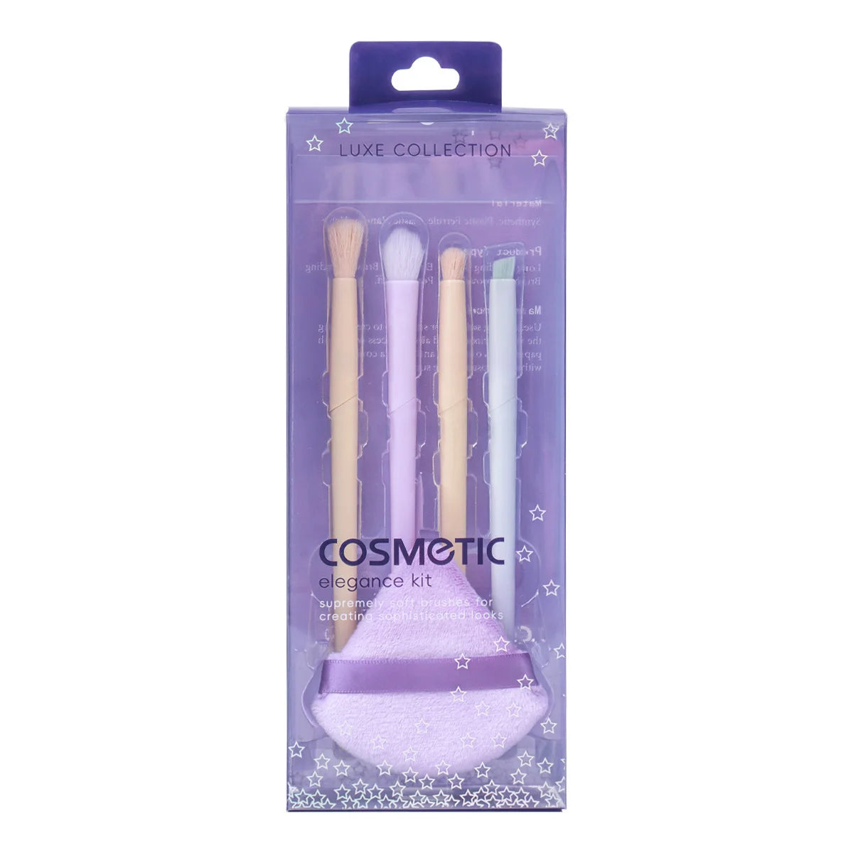 Portable Mini Macaron Makeup Brush Set – 4-Piece Eye Kit Makeup Brush Set QXL purple