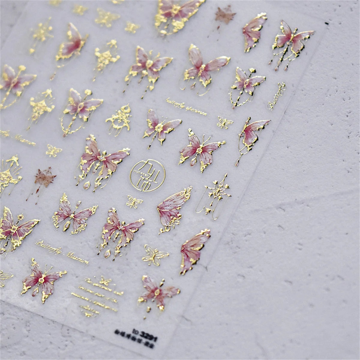 5D Butterfly Nail Art Stickers – Kawaii Pink Blue Decals Nail Art Stickers QXL