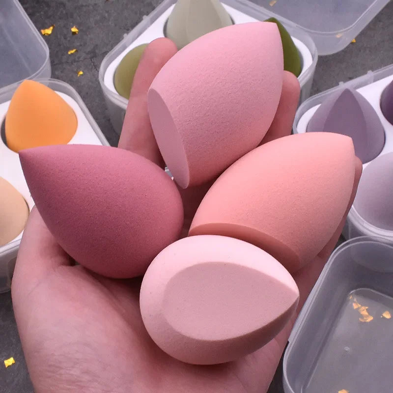 MOZHOU 4-Pack Beauty Blender Makeup Sponge Set | Egg Carton Makeup Sponge Set QXL