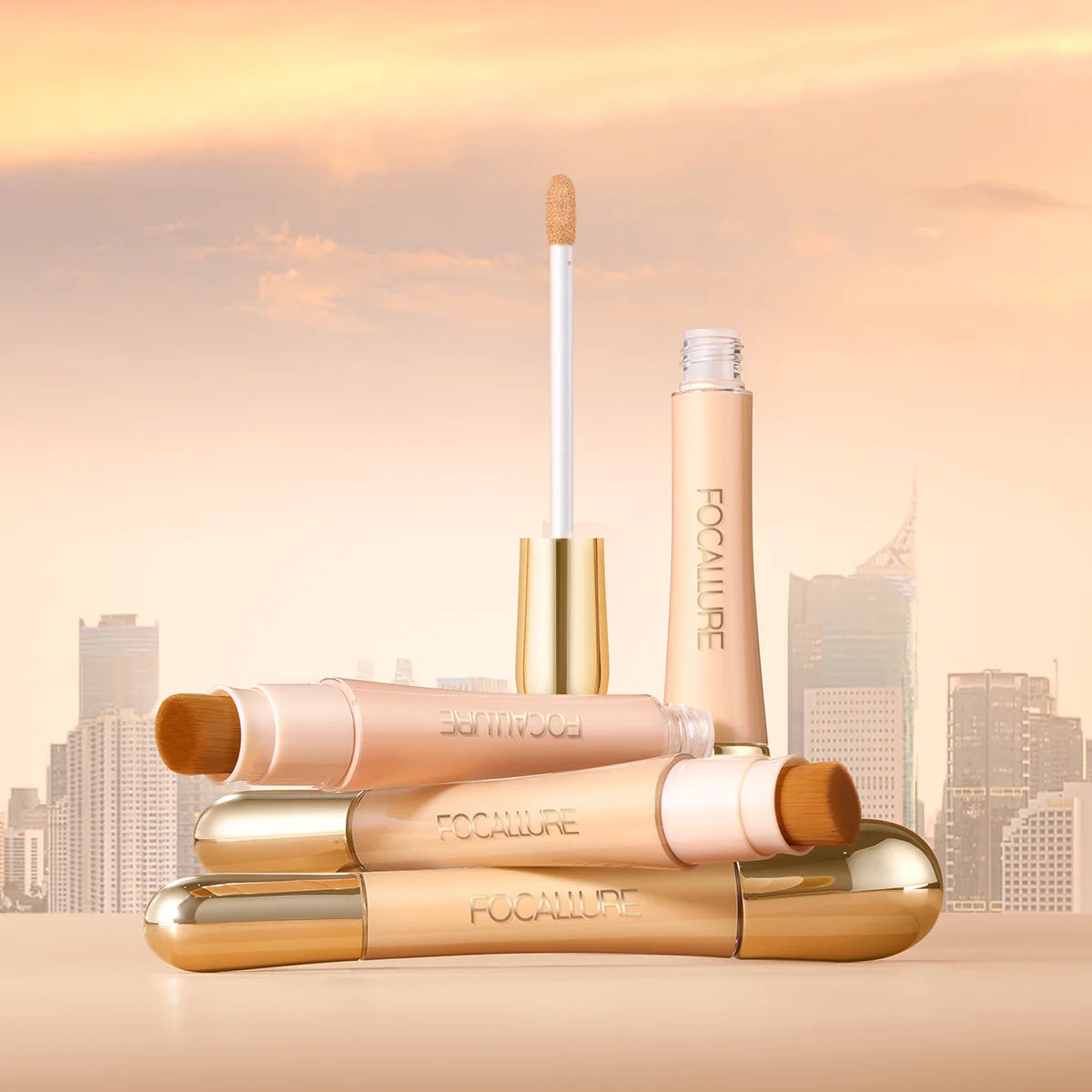 FOCALURE Dual-Ended Concealer Brush – All Skin Types Concealer Brush QXL