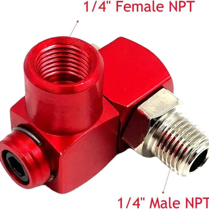 360° Swivel Air Connector 1/4 NPT Aluminum Pneumatic Fitting Pneumatic Swivel Fitting QXL