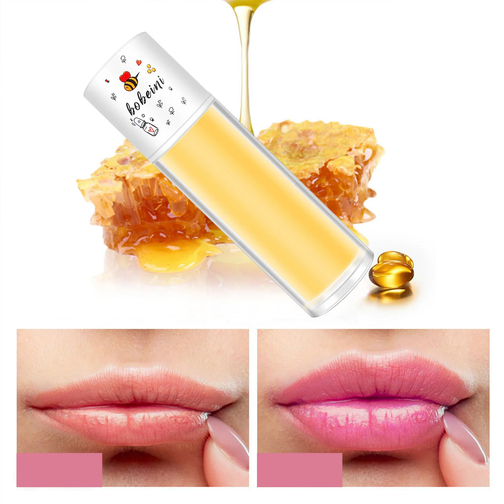 Peach Milk Lip Oil & Bee Lip Balm | Hydrating 5ml Lip Oil Balm QXL