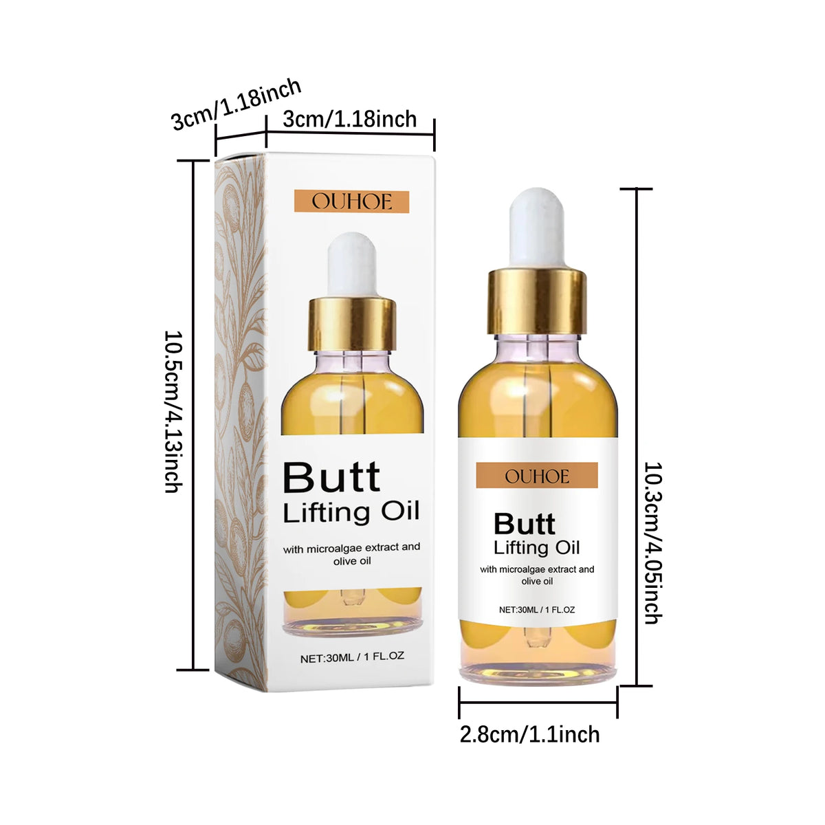 Body Oil Jojoba & Mineral Oil | Fast-Absorbing Radiant Skin Moisturizing Body Oil QXL