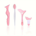 3-Piece Silicone Eyeliner Stencil & Eyebrow Shaping Tool Set Eyeliner Stencil Set QXL A0266-4PCS Pink