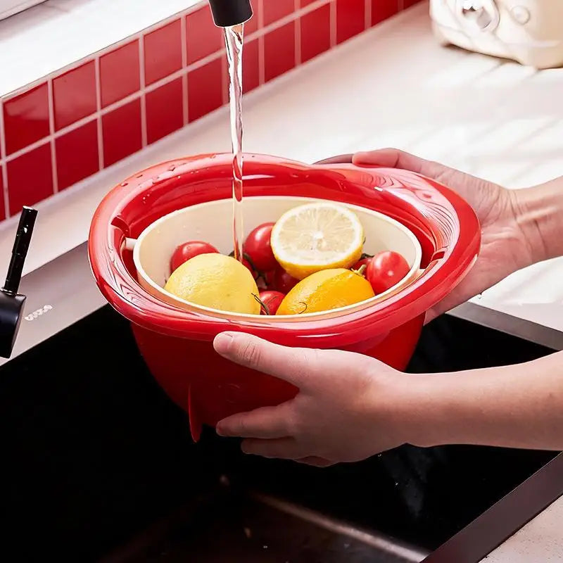 Fruit-Shaped Drain Basket | Kitchen Colander for Produce Kitchen Drain Basket QXL