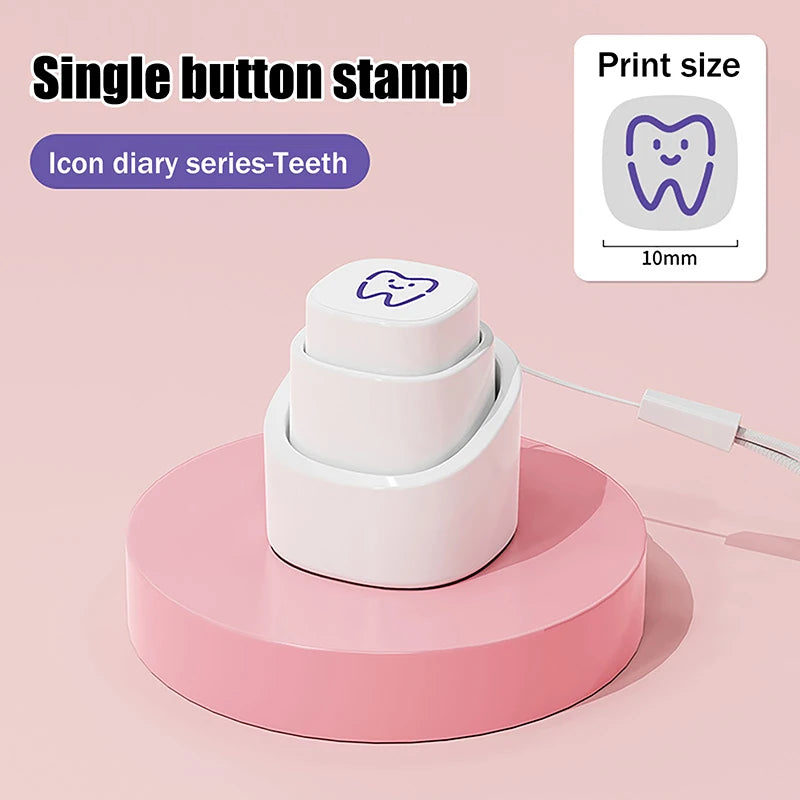 Cute Tooth Smiling Stamp | Fun Dentist Gift for Kids Novelty Craft Stamp QXL