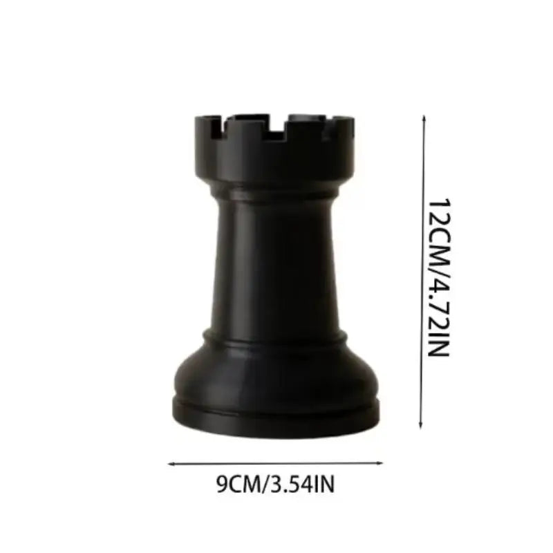 Chess Piece Pen Holder & Desk Organizer – Plastic Black & White Desk Pen Holder QXL