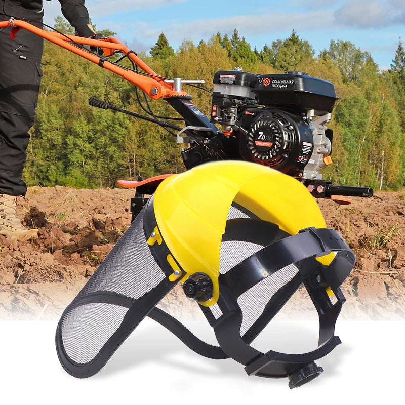Forestry Safety Helmet Full Face Mesh Mask | Brush Cutter Safety Helmet QXL