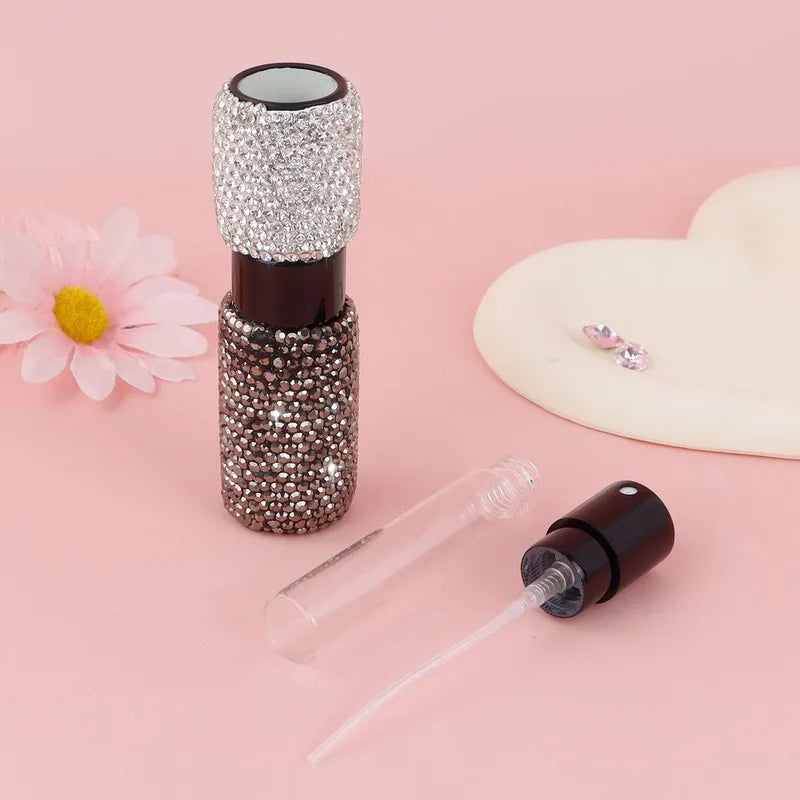 8ml Diamond Rotating Perfume Atomizer | Travel Refillable Spray Perfume Atomizer QXL