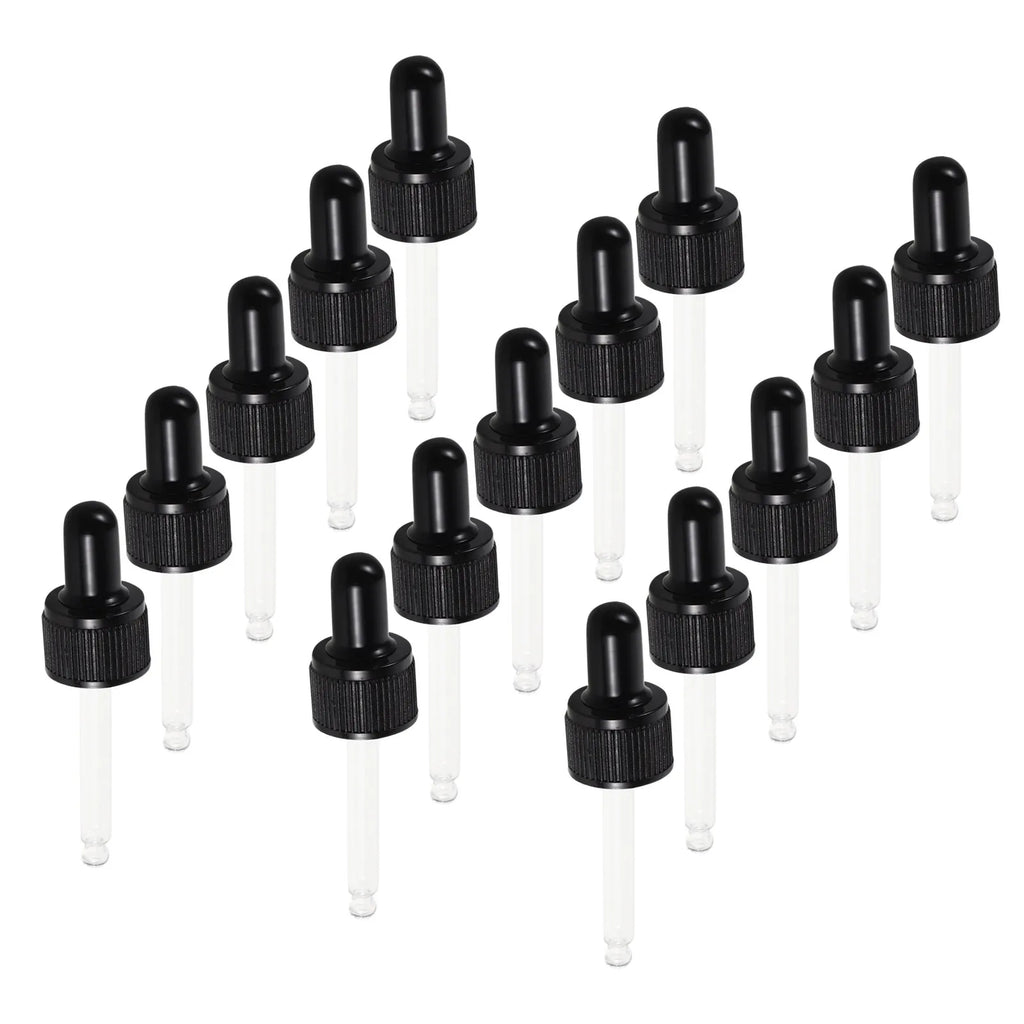20-Pack Glass Pipette Droppers | Silicone Bulb Leakproof Cap Glass Pipette Dropper QXL