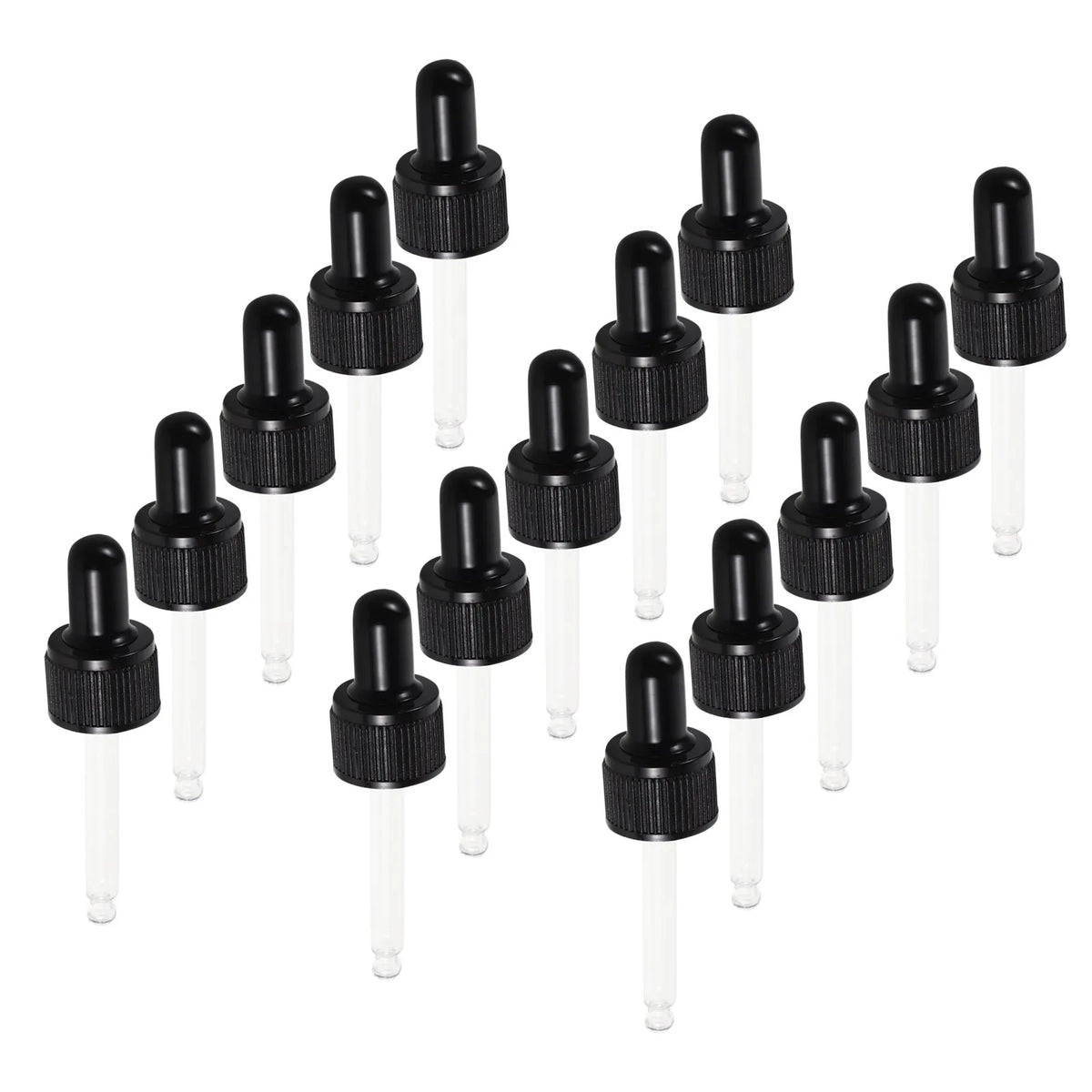 20-Pack Glass Pipette Droppers | Silicone Bulb Leakproof Cap Glass Pipette Dropper QXL