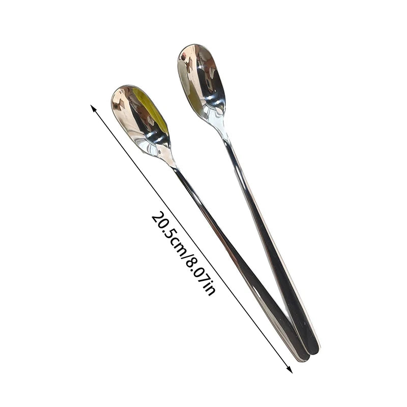 304 Stainless Steel Long Handle Stirring Spoon | Coffee & Tea Kitchen Stirring Spoon QXL
