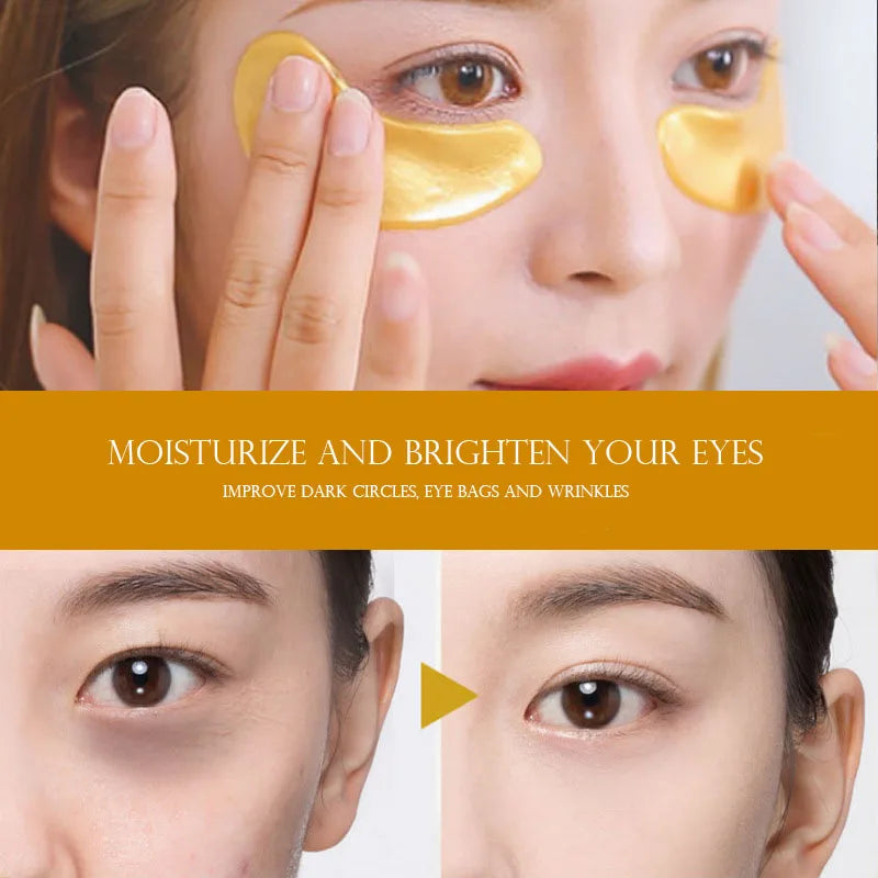 50-Pair Gold Collagen Eye Masks – Hydrating Anti-Aging Patches Eye Mask Patches QXL