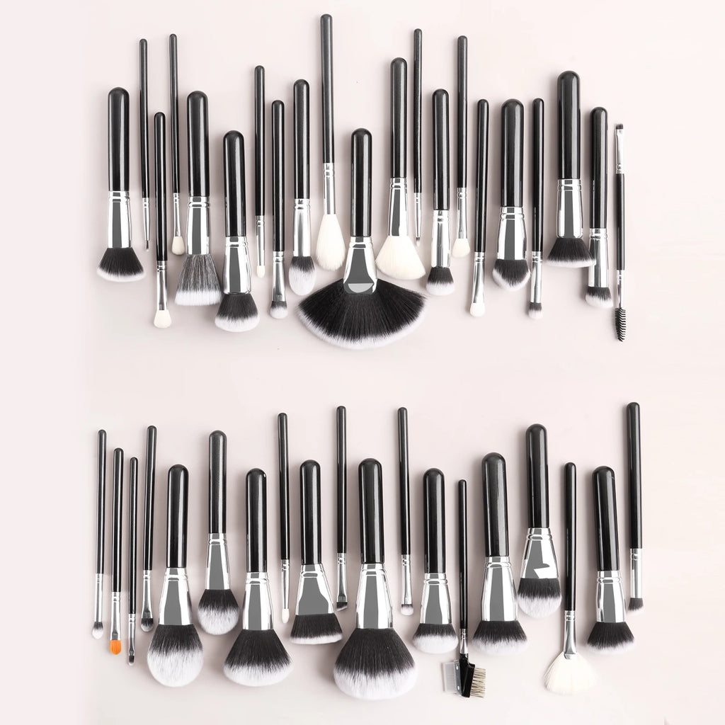 Ronshadow 40-Pc Makeup Brush Set | Face & Eye Kit Makeup Brush Set QXL 40pcs