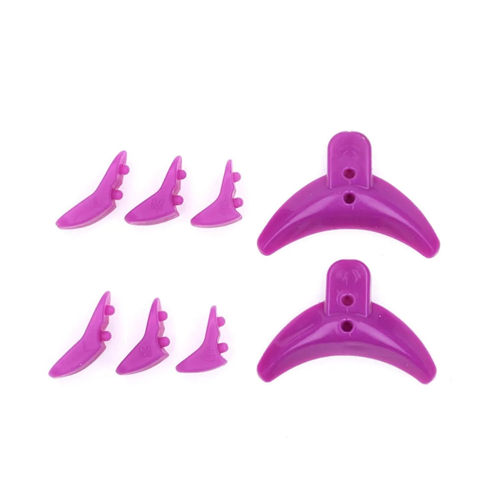 Silicone Eyelash Perm Pads & 3D Lash Curler Bracket Set Lash Perm Pad Set QXL Rose Red
