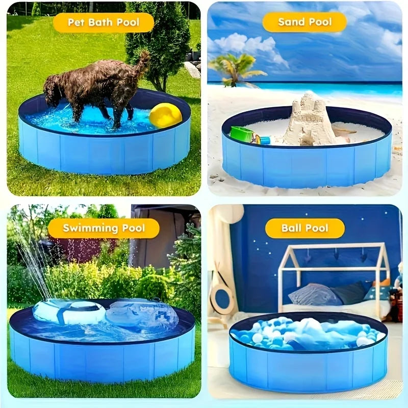 Blue PVC Dog Bath Tub | Indoor & Outdoor Pet Bathing Pet Bath Tub QXL