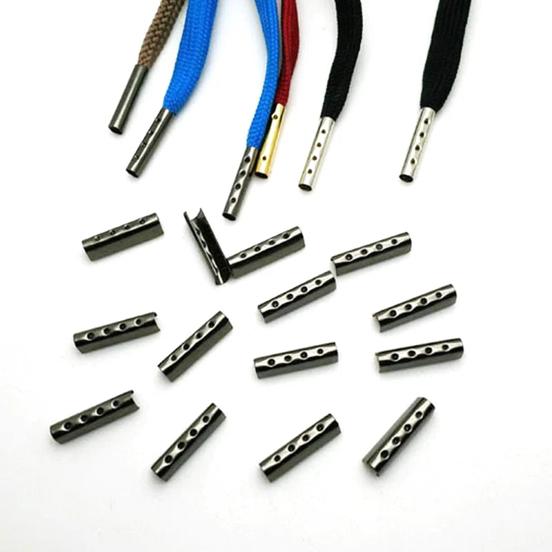 Metal Shoelace Aglets 20/50-Pack | DIY Lace Tip Replacements Shoelace Aglets QXL