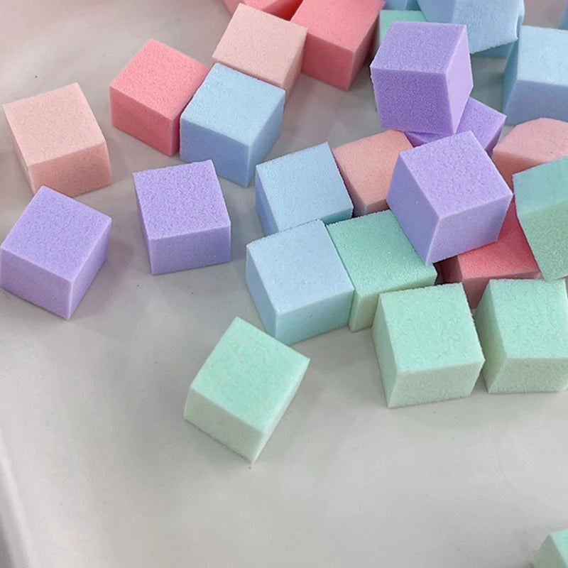 50/100-Pc Square Nail Art Sponge Set | Ombre Gradient Manicure Nail Art Sponge Set QXL