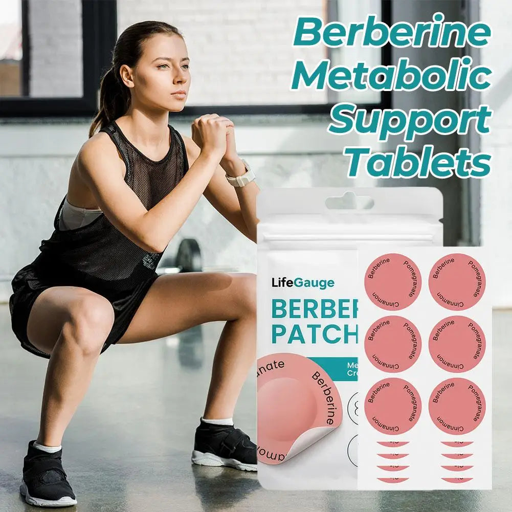 Berberine Transdermal Patches – Metabolism Support, 30 Pack Transdermal Wellness Patch QXL