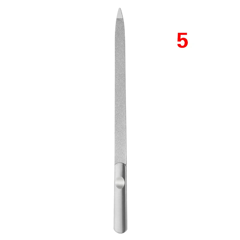 Stainless Steel Double-Sided Nail File | Sapphire Manicure Tool Nail File QXL 5