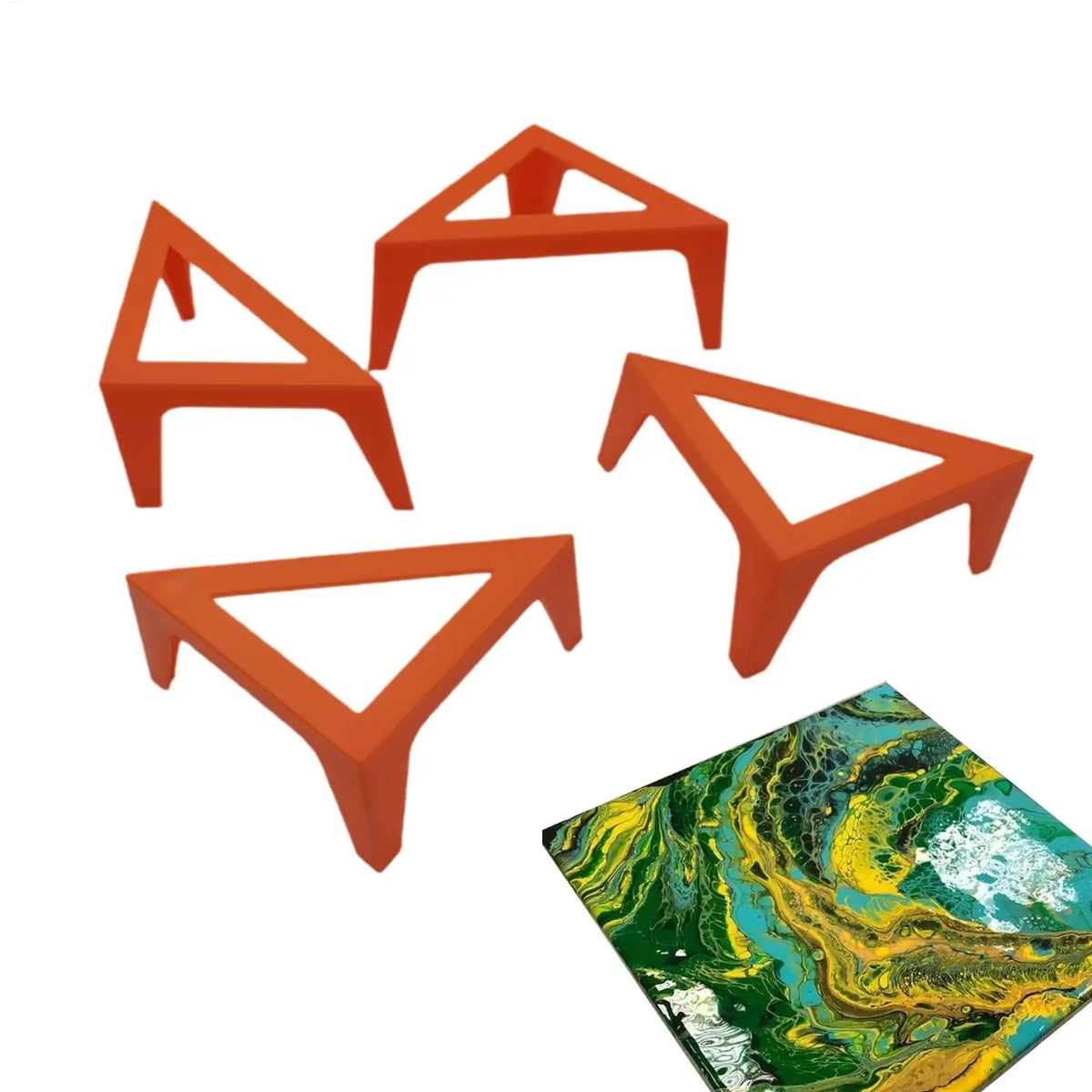 4-Pack Mini Triangle Canvas Stands for Paint Pouring & Art Canvas Painting Stand QXL
