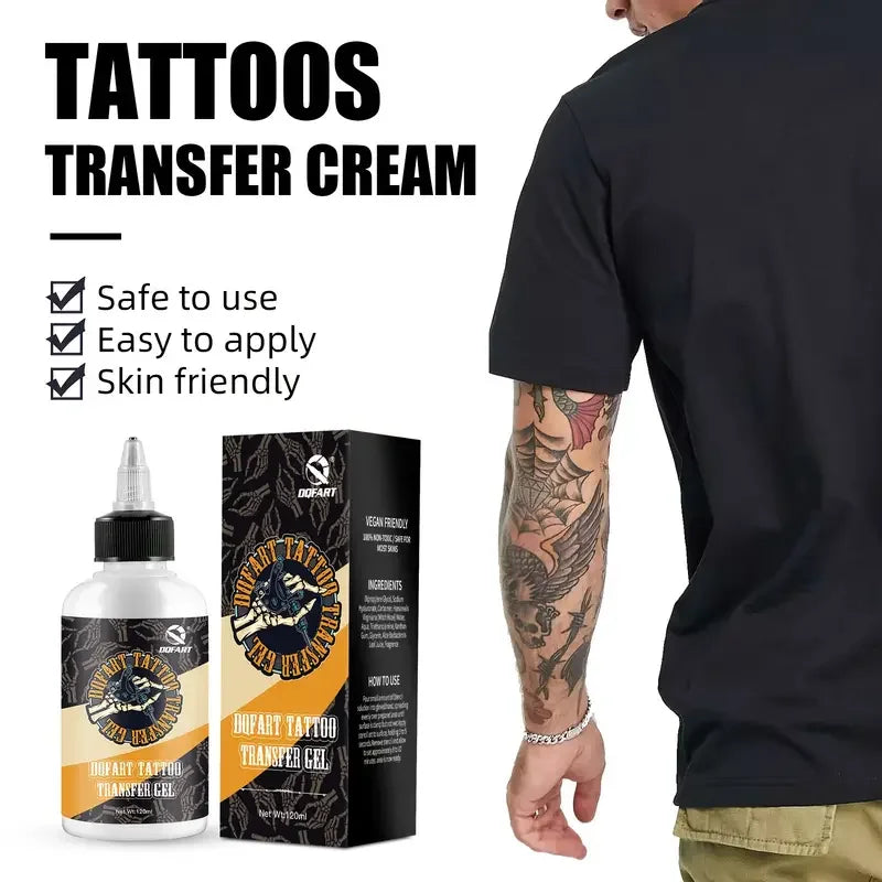 Tattoo Transfer Gel Paste 120ml | Quick-Dry Stencil Aid Tattoo Transfer Gel QXL