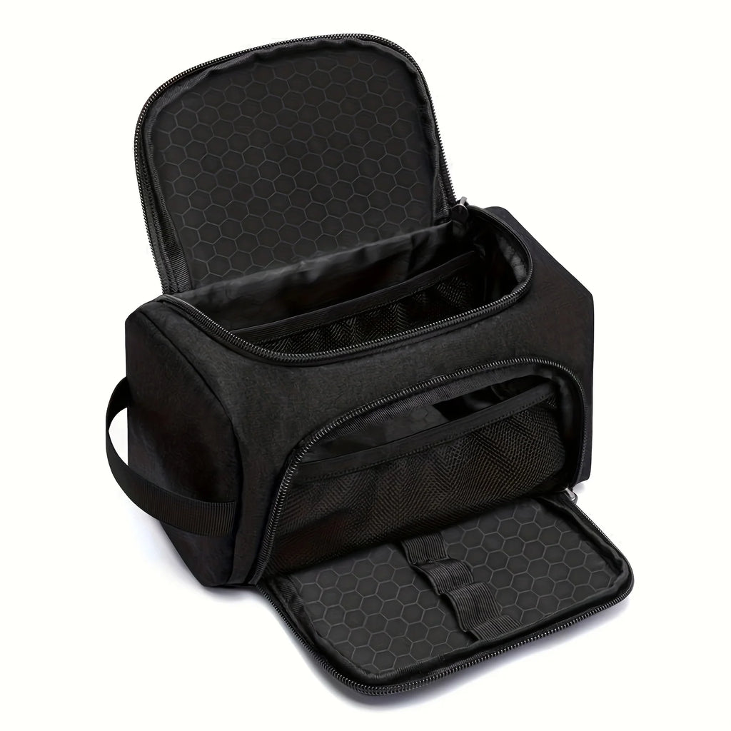 Large Capacity Pencil Case Multi-Compartment Organizer & Handle Pencil Case Organizer QXL black