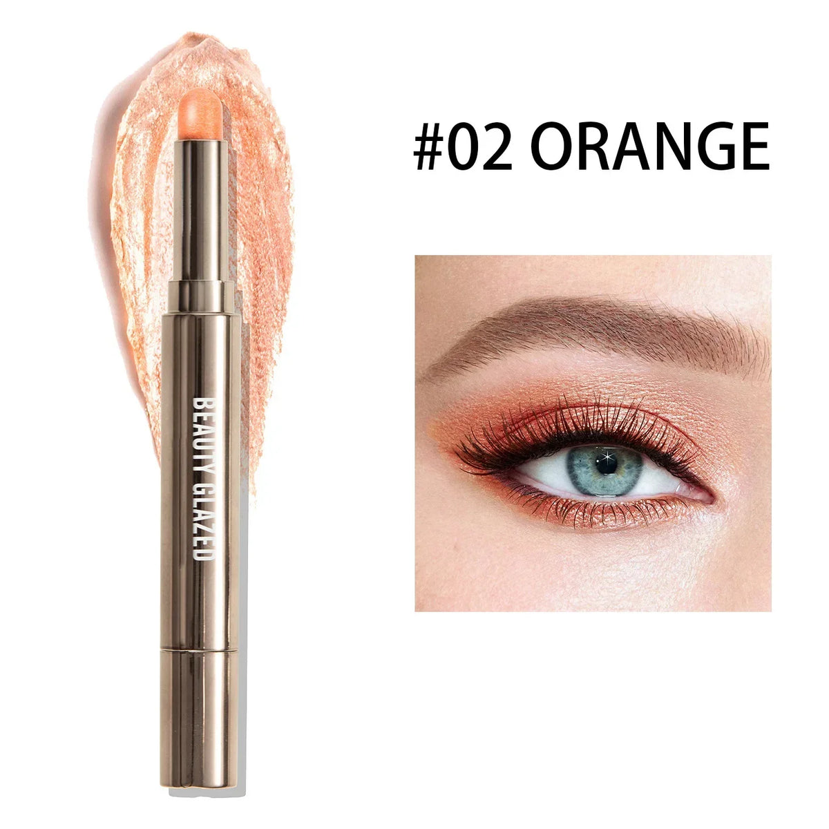 Beauty Glazed 10-Color Double-Ended Shimmer Eyeshadow Stick Eyeshadow Stick QXL 02