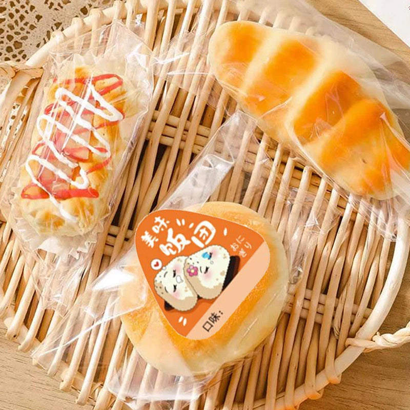 80-Pack Onigiri Rice Ball Sealing Stickers | Bento Sushi Bags Food Packaging Stickers QXL
