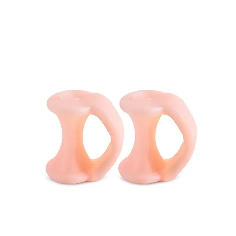 2-Pack Silicone Gel Toe Spacers | Pedicure Foot Care Set Toe Separator QXL M179 Skin-2Pcs