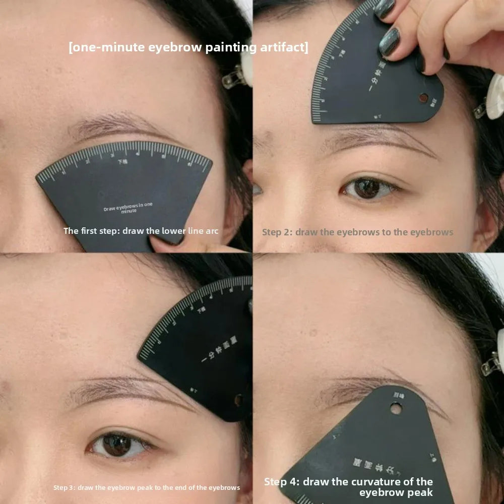 Metal Eyebrow Shaping Stencil | Portable Brow Ruler Tool Eyebrow Stencil Tool QXL