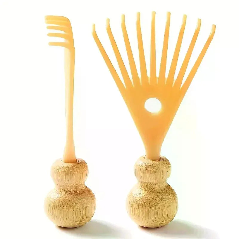 Handheld Scalp Massager & Head Scratcher | Bamboo & Plastic Scalp Massager QXL