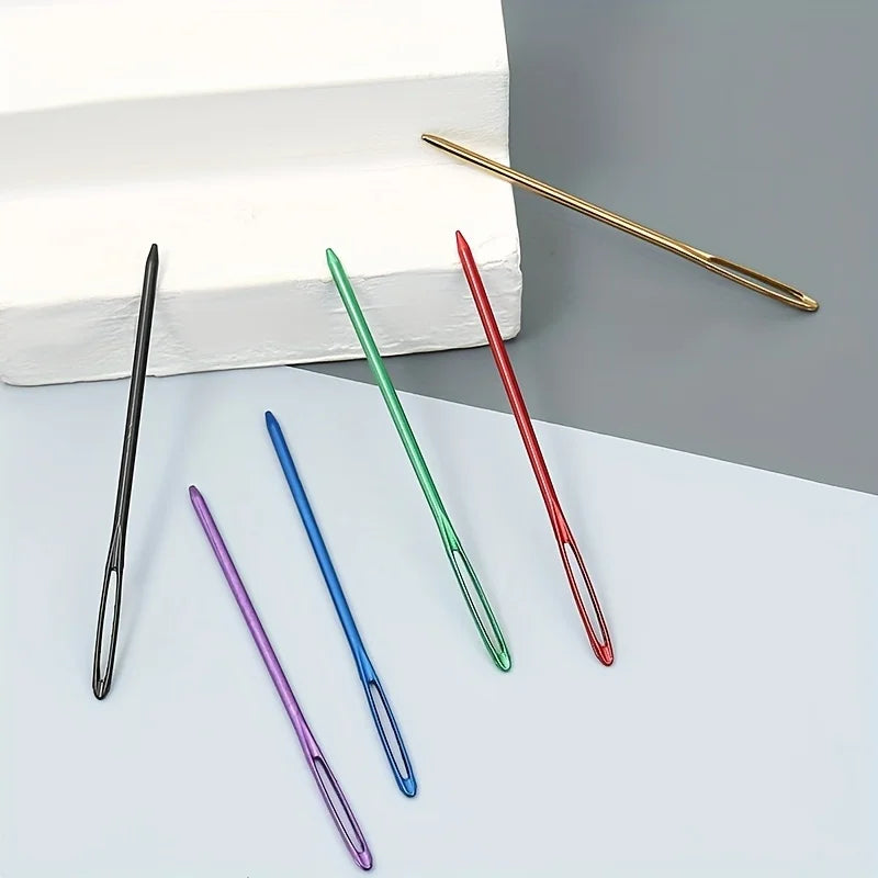 Large-Eye Aluminum Knitting Needles | Colorful DIY Craft Set Knitting Needle Set QXL