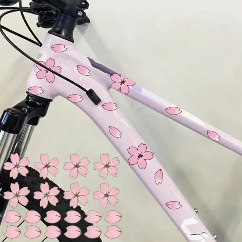 Cherry Blossom Waterproof Car & Bike Decal Stickers Set Vehicle Decal Stickers QXL