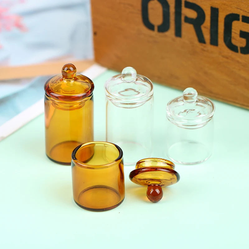 1:12 Dollhouse Miniature Glass Candy Jar | Kitchen Decor Dollhouse Miniature QXL